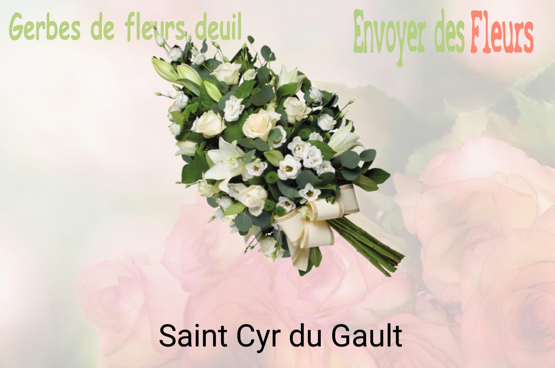 Gerbe de fleurs de deuil livrée à Saint-Cyr-du-Gault